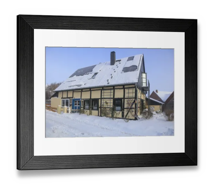 Framed Print : Modernized half-timbered house from 1597 Framed Print : Modernized half-timbered house from 1597