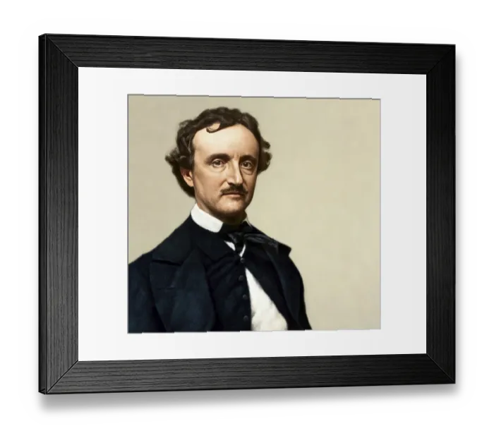 Framed Print : Portrait of Edgar Allan Poe, 1809 - 1849 Framed Print : Portrait of Edgar Allan Poe, 1809 - 1849