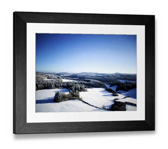 Framed Print : Winter, snow, forest, trees, drone Framed Print : Winter, snow, forest, trees, drone