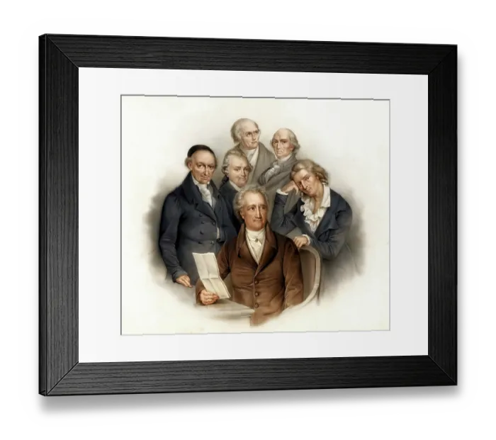 Framed Print : Portraits of six German poets: Johann Wolfgang von Goethe Framed Print : Portraits of six German poets: Johann Wolfgang von Goethe