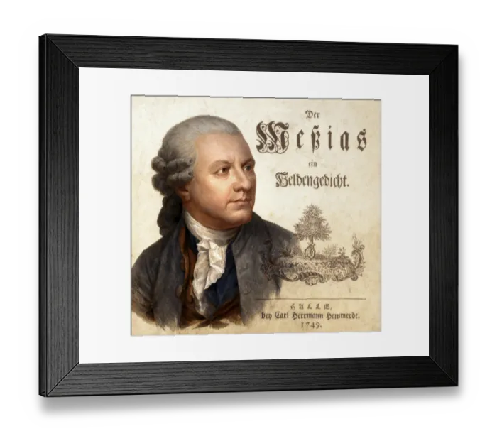 Framed Print : Portrait of Friedrich Gottlieb Klopstock