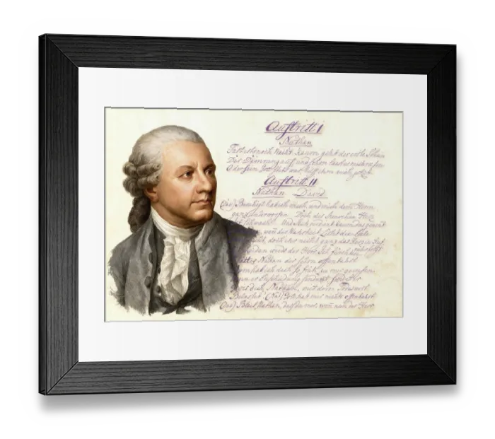 Framed Print : Portrait of Friedrich Gottlieb Klopstock