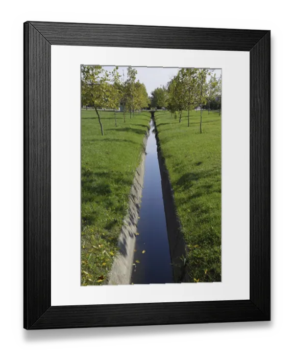 Framed Print : Drain drain for water. Autumn in the park