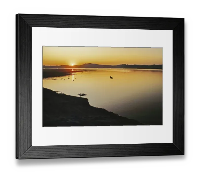 Framed Print : Sunset at Irrawaddy, also Irawadi