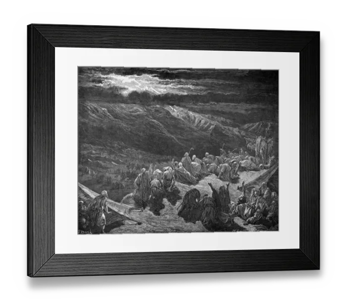 Framed Print : The third day on Mount Sinai, story