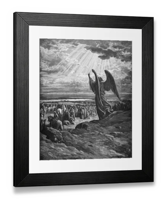 Framed Print : Appearance of the angel, the angel of the Lord came from Gilgal to Bochim and accuses