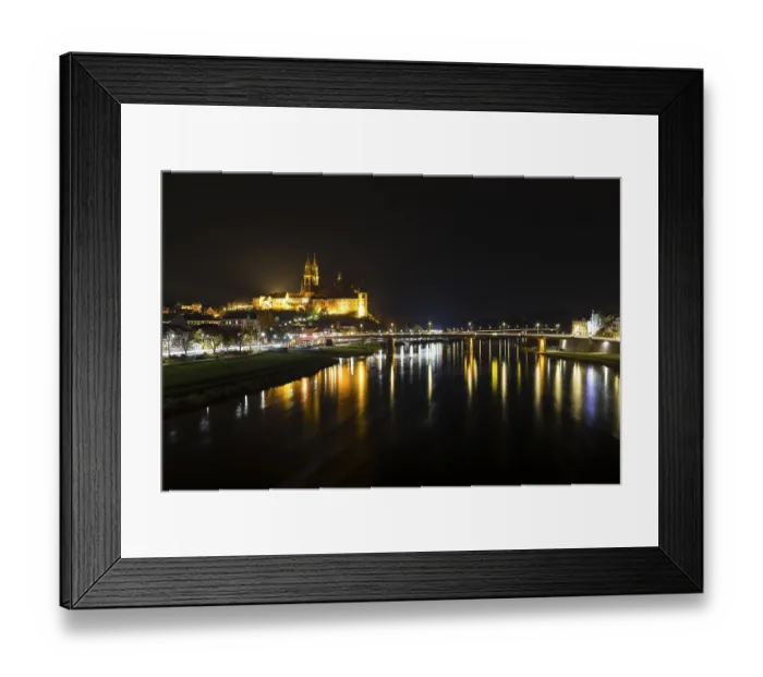 Framed Print : City view with Albrechtsburg, cathedral