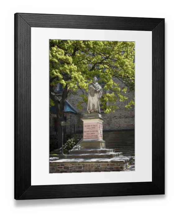 Framed Print : Martin Luther Memorial in front of St