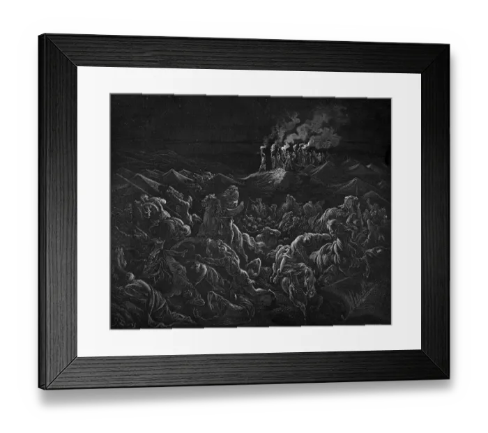 Framed Print : Gideon's victory over the Midianites Framed Print : Gideon's victory over the Midianites