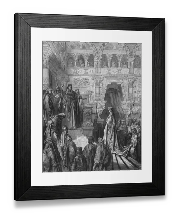Framed Print : Solomon receives the Queen of Sheba