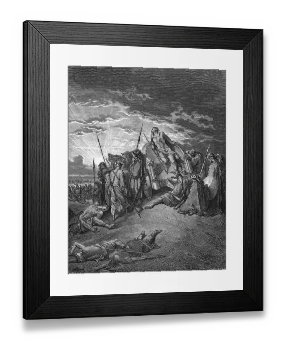 Framed Print : Fight Israel and Judah, death of King Achab