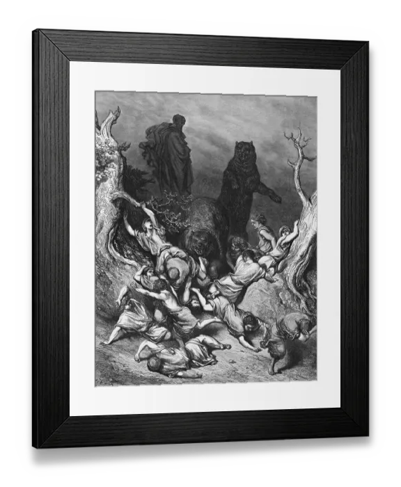 Framed Print : Away to Beth-El, Elisha or Elisha curses the boy to Bethel