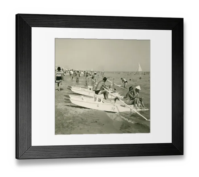 Framed Print : Historical photo summer 1961, tourists
