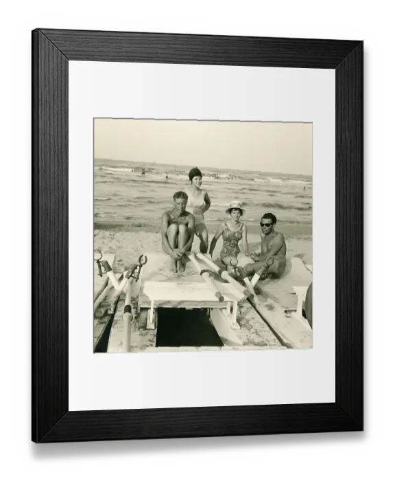 Framed Print : Historical photo summer 1961, tourists