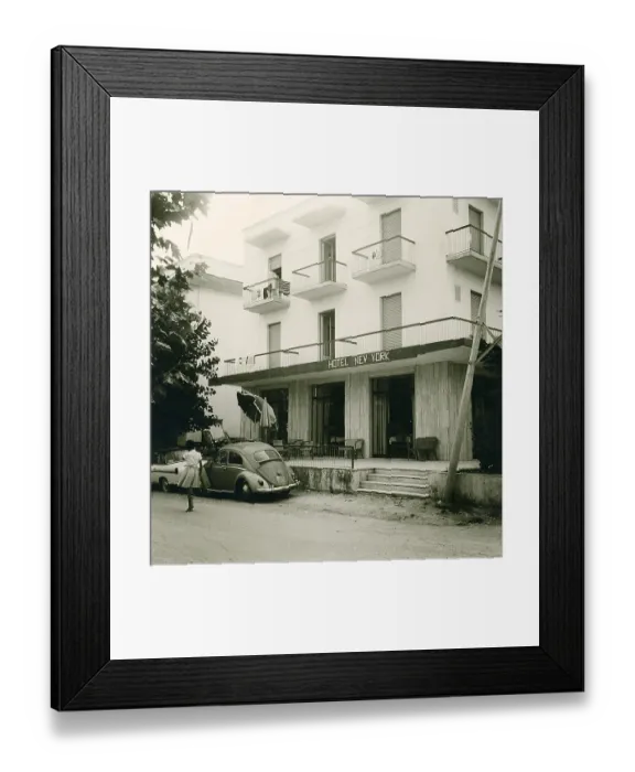 Framed Print : Tourist hotel, historical photo summer 1961