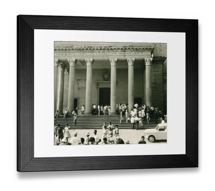 Framed Print : Historical photo summer 1961, Basilica of San Marino