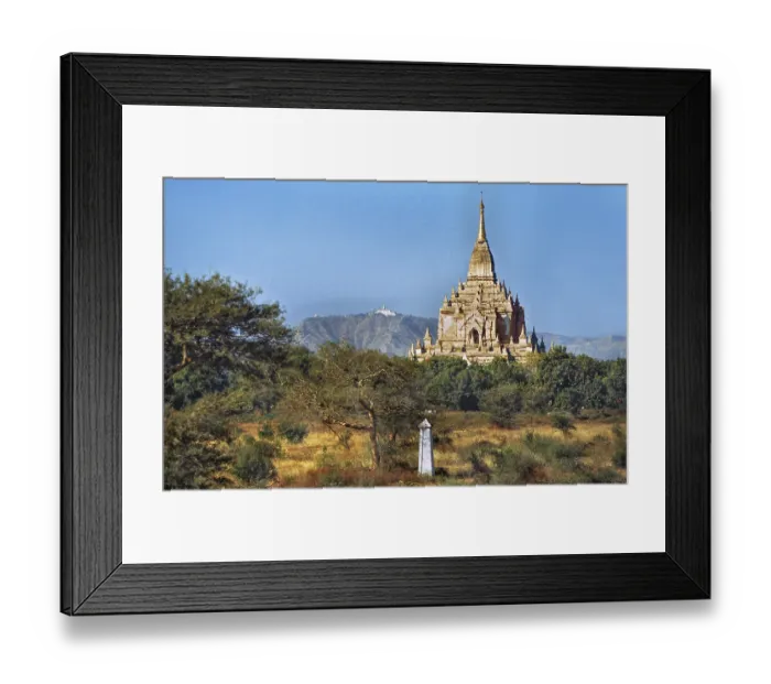 Framed Print : Gawdawpalin Temple, with the Sagaing Hills in the background