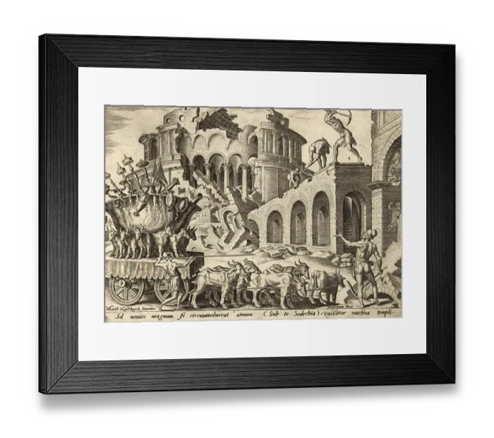 Framed Print : From The Disasters of The Jewish People: The Chaldeans carry away the temple treasures