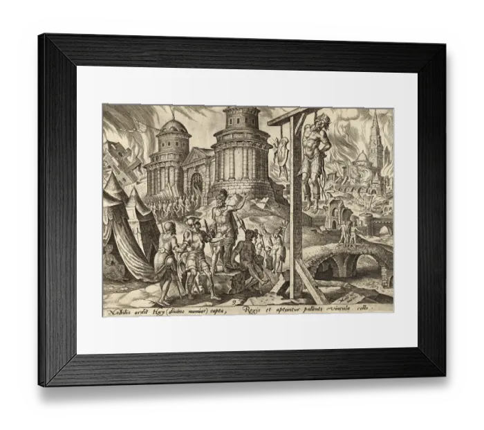 Framed Print : From The Disasters of The Jewish People: In the Bible (Joshua 8)