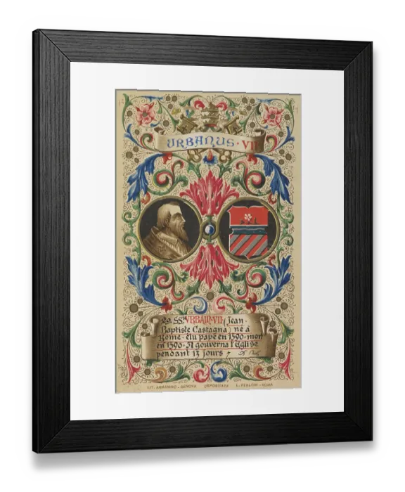 Framed Print : Urban VII (born 4 August 1521 as Giambattista)
