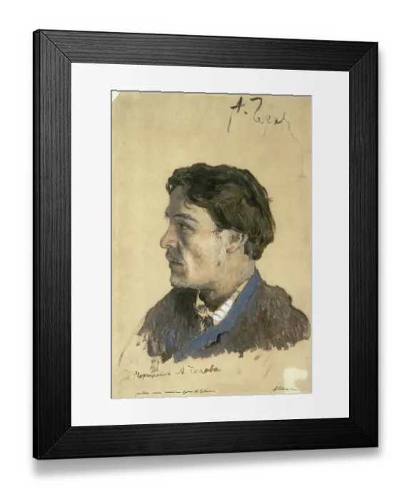 Framed Print : Anton Chekhov (1860-1904), Portrait of Levitans Framed Print : Anton Chekhov (1860-1904), Portrait of Levitans