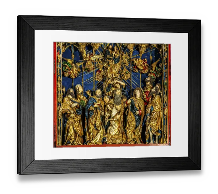 Framed Print : Main shrine, death of Mary in the circle of the Apostles with the Assumption of Mary