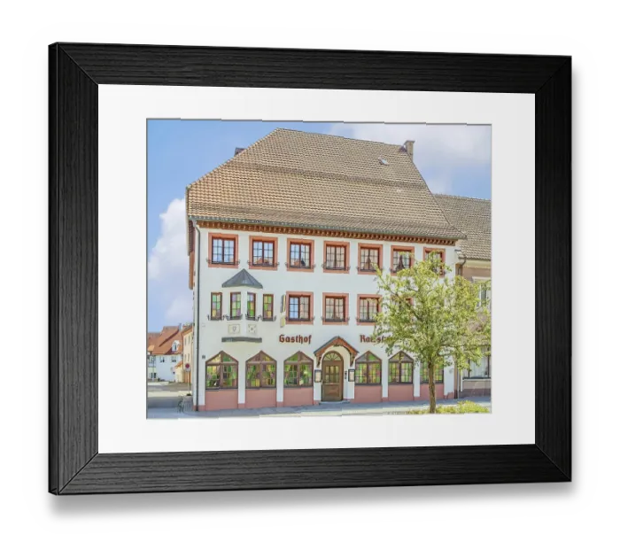 Framed Print : Gasthof Ratsstube, Hufingen