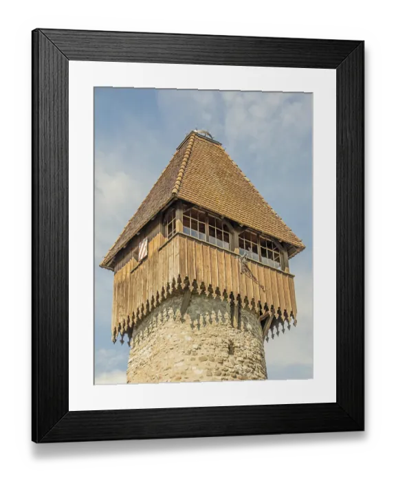 Framed Print : Tiengen stork tower, Waldshut-Tiengen