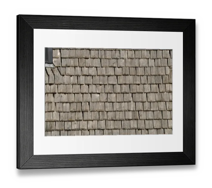 Framed Print : Mont Saint michel architectural wood roof in France