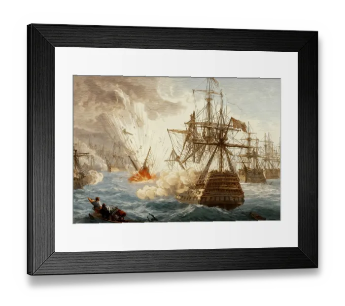 Framed Print : The Battle of Navarino, 1827, Greek War of Independence Framed Print : The Battle of Navarino, 1827, Greek War of Independence