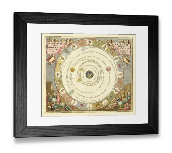 Framed Print : Planisphaerium Arateum, part of the famous celestial atlas Harmonia Macrocosmica by Andreas Cellarius Framed Print : Planisphaerium Arateum, part of the famous celestial atlas Harmonia Macrocosmica by Andreas Cellarius