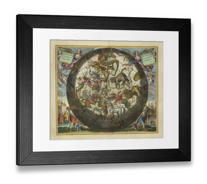 Framed Print : Haemisphaerium Stellatum Boreale cum Subiecto Haemisphaerio Terrestri