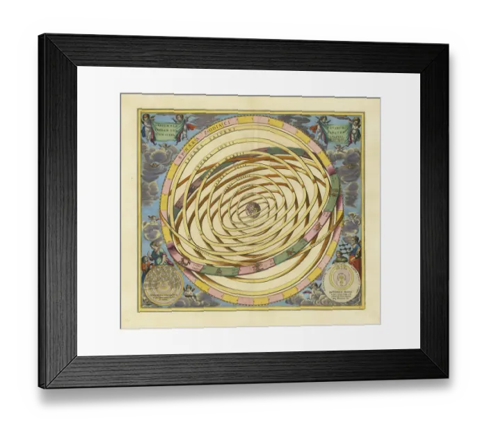 Framed Print : Orbium Planetarum Terram Complectentium Scenographia by Andreas Cellarius Framed Print : Orbium Planetarum Terram Complectentium Scenographia by Andreas Cellarius
