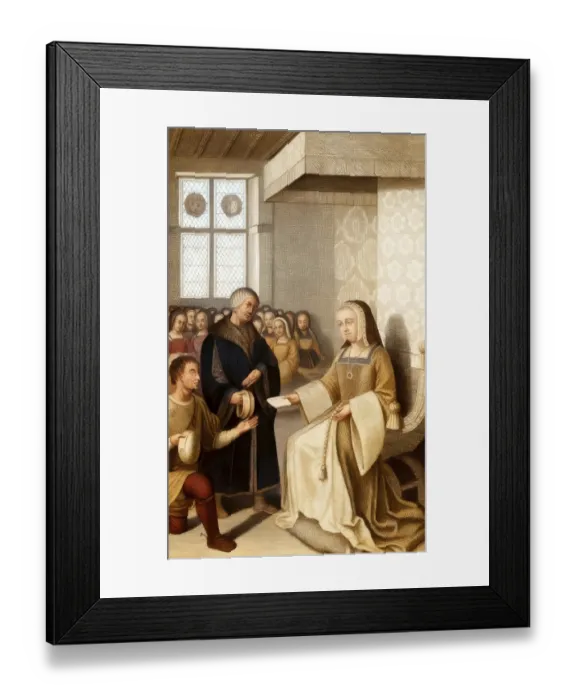 Framed Print : Queen Anne of Brittany, Court of the Ladies, 1509