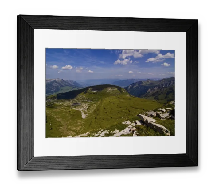 Framed Print : View from Chaserrugg, 2262 meters