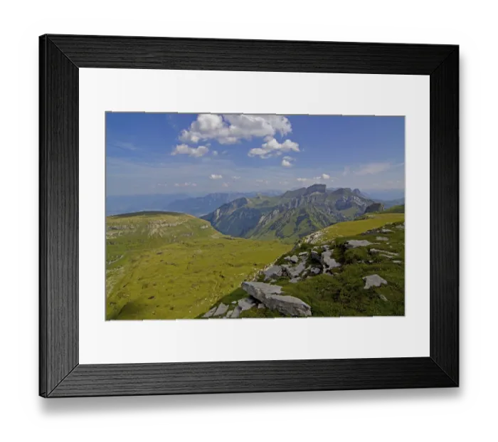 Framed Print : View from Chaserrugg, 2262 meters