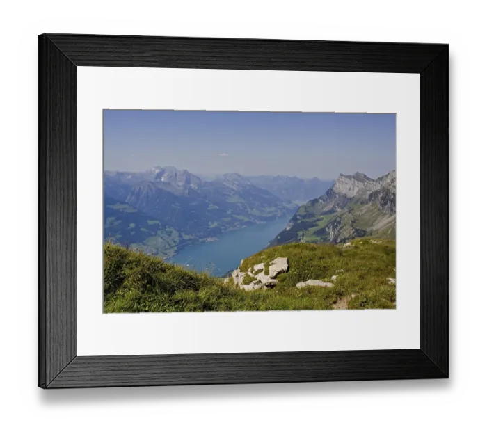 Framed Print : View from Chaserrugg, 2262 meters