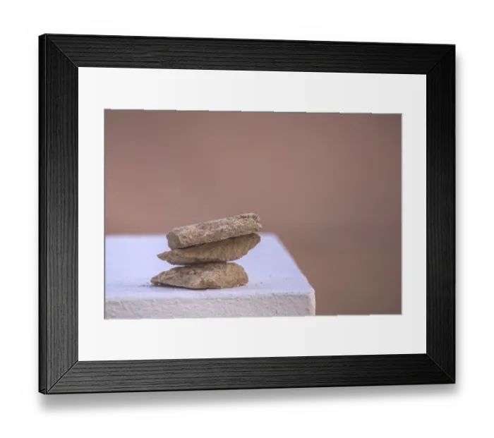 Framed Print : Three rough stones placed on top of each other Framed Print : Three rough stones placed on top of each other