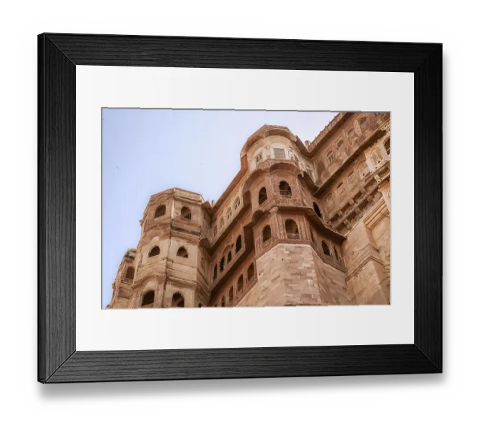 Framed Print : Impressive Fort above blue city Jodhpur in India Framed Print : Impressive Fort above blue city Jodhpur in India