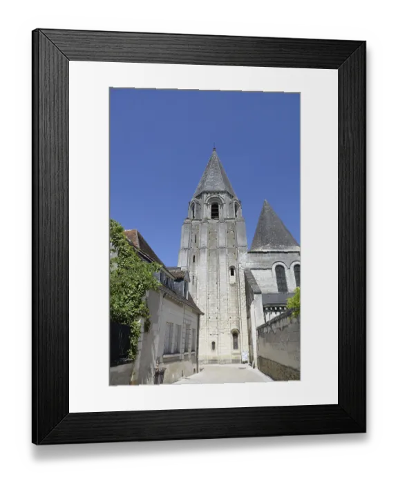 Framed Print : Church, collegiate church, LLoches