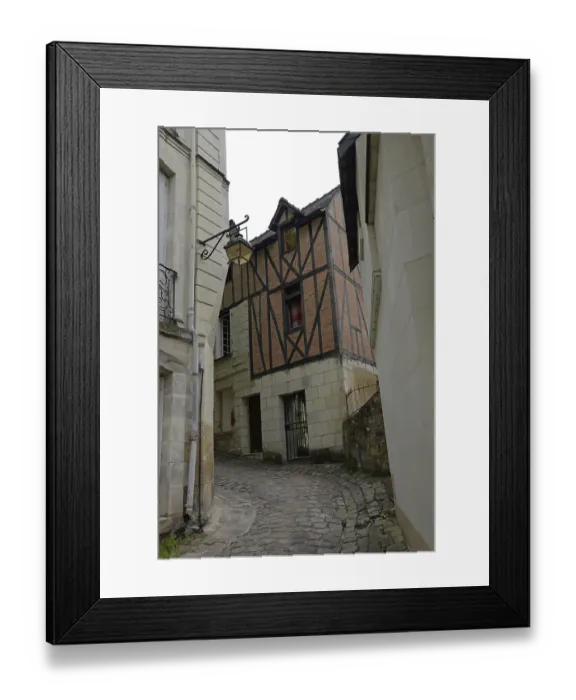 Framed Print : France, Chinon, half-timbered house
