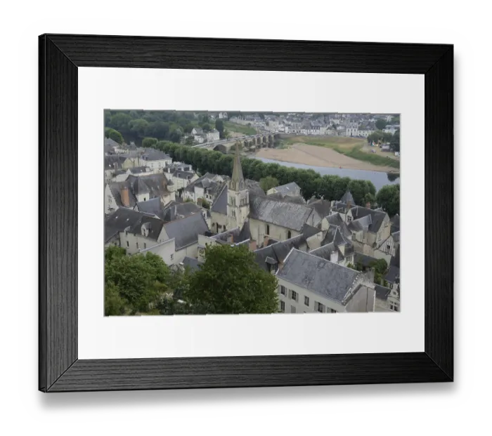 Framed Print : France, Chinon, old town, roofs