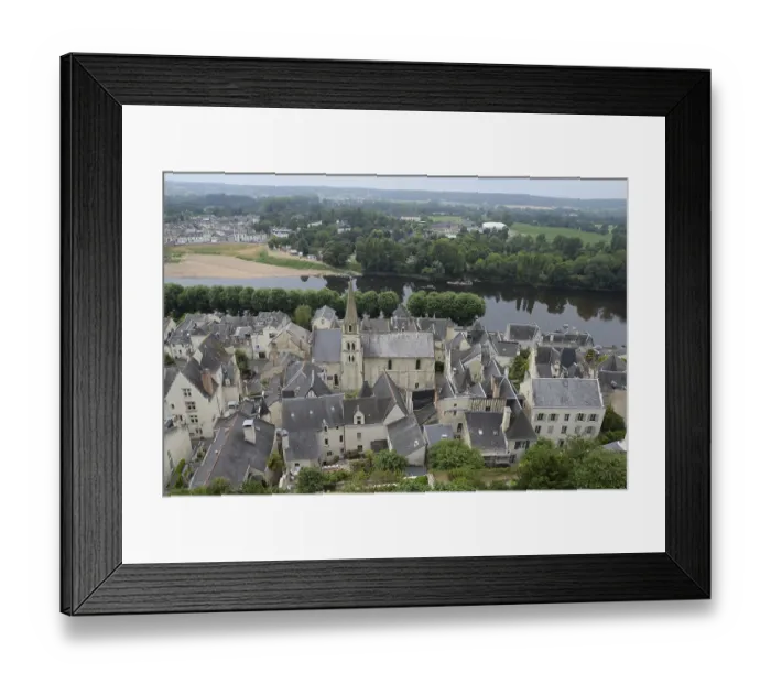 Framed Print : France, Chinon, old town, roofs