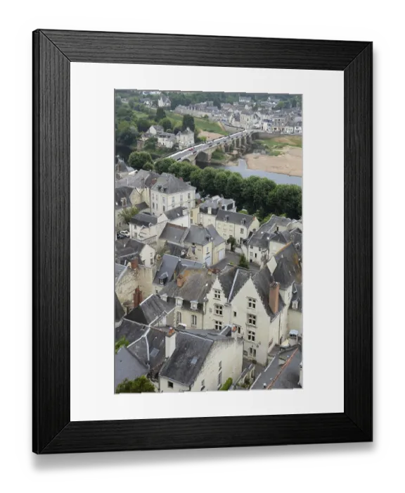 Framed Print : France, Chinon, old town, roofs