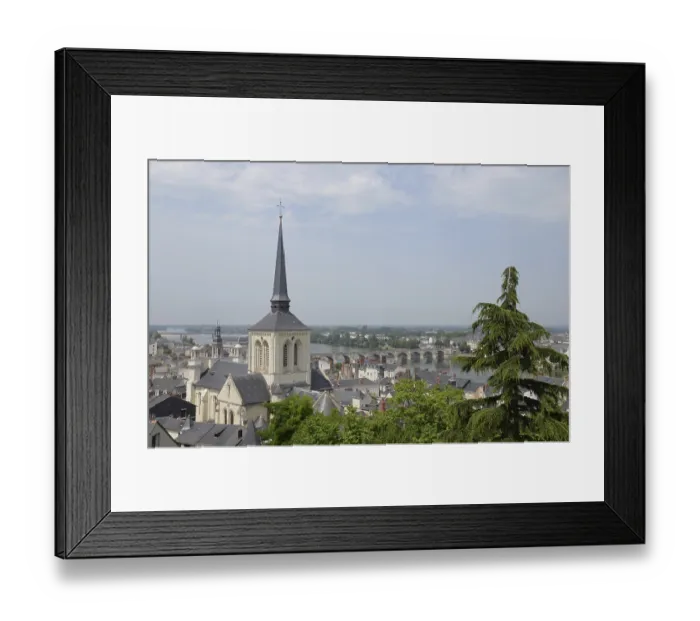 Framed Print : France, Saumur, church, old town Framed Print : France, Saumur, church, old town
