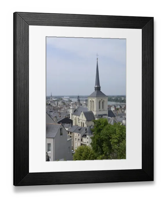 Framed Print : France, Saumur, church, old town