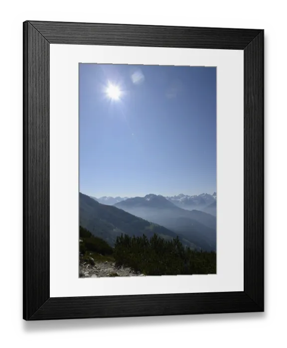 Framed Print : Sun, mountains, mountain, Alps