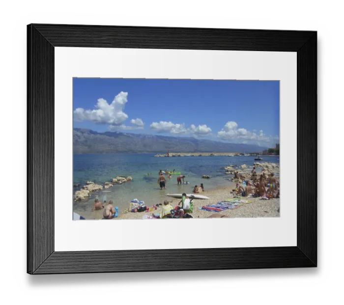 Framed Print : Coast, Razanac, Croatia, Dalmatia