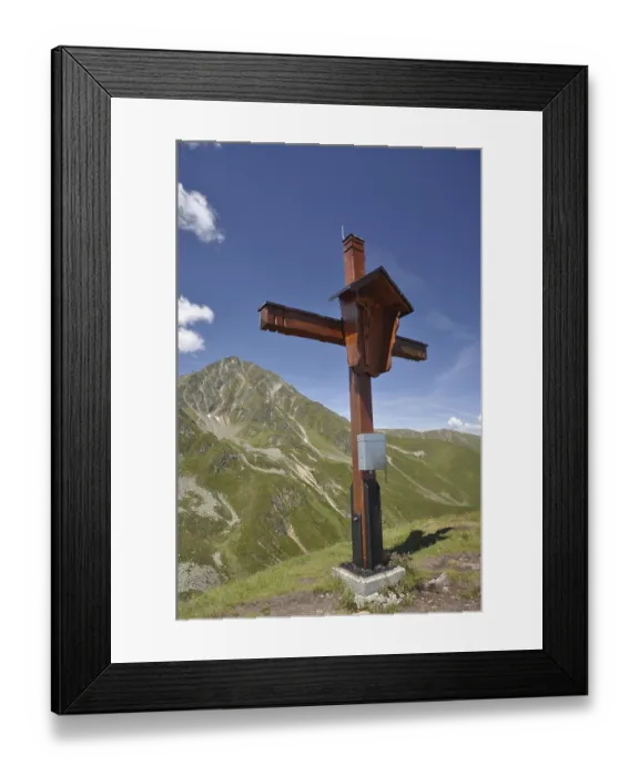 Framed Print : Summit cross, Kreuz, Sellrain, Sellraintal Hohenweg Framed Print : Summit cross, Kreuz, Sellrain, Sellraintal Hohenweg
