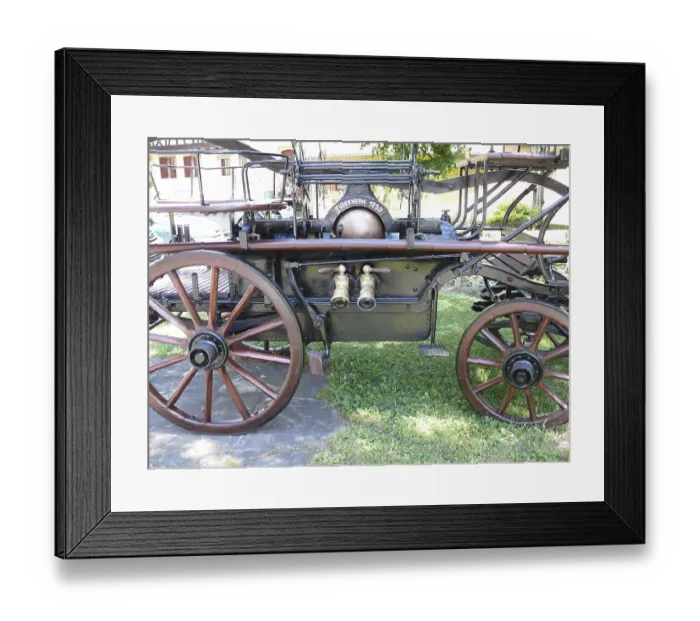 Framed Print : Fire truck, Turckheim, Alsace, fire truck